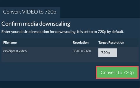 Convert VIDEO To 720P .